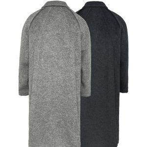Wool Overcoat with Loose Leaf Arc Structure and Raglan Sleeves - Stylish 90s-Inspired Outerwear for a Chic Look