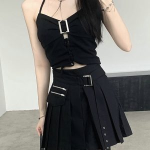 Y2K Abijazz Dance Top and Short Skirt Set for Women's Nightclub and Party Performance Outfit