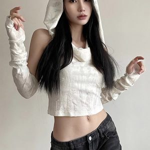 Y2K Aesthetic Desert Wasteland Style Top for Women - Niche Jazz Dance Performance Outfit, Trendy European and American Fashion