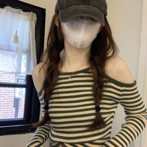 Y2K American Style Sweet and Spicy Crop Top for Women, Short Knitted Base Layer for Jazz Dance & K-Pop Music Festival