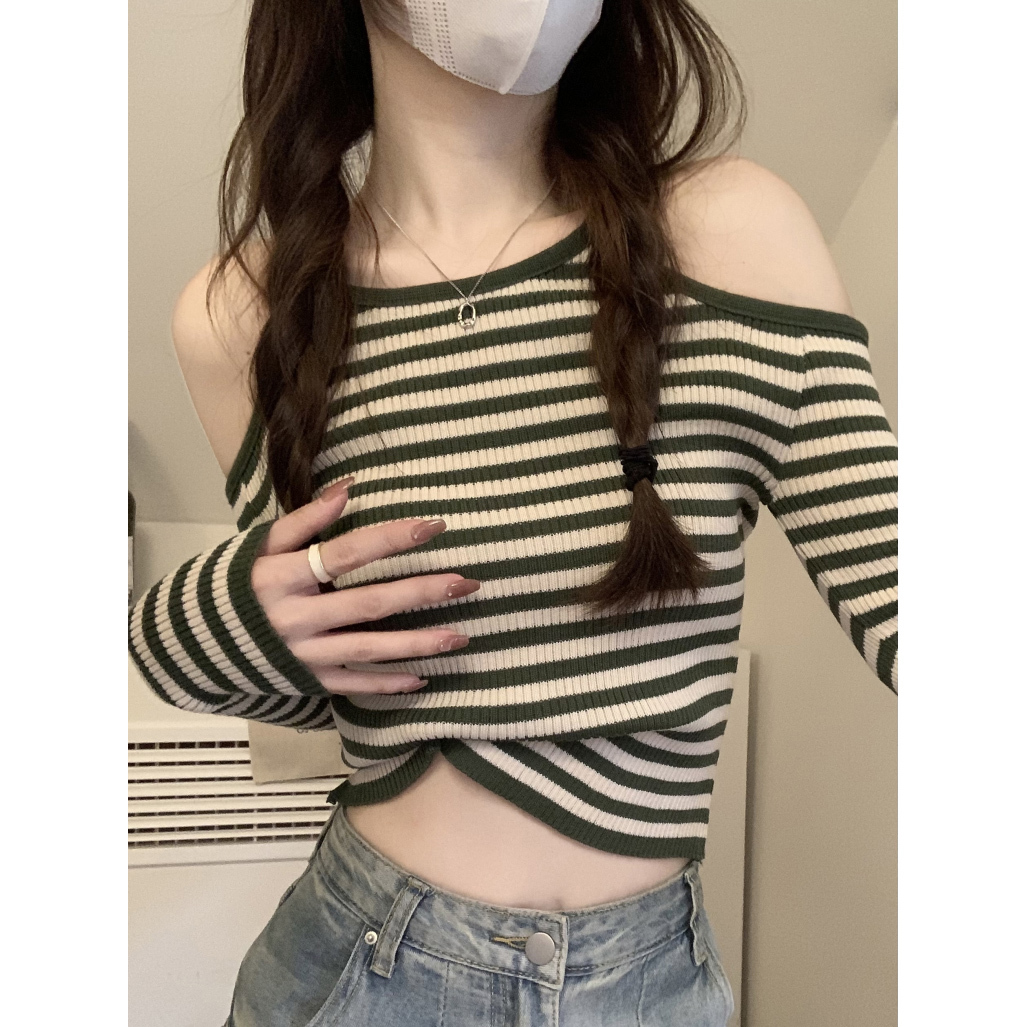 Y2K American Style Sweet and Spicy Crop Top for Women, Short Knitted Base Layer for Jazz Dance & K-Pop Music Festival