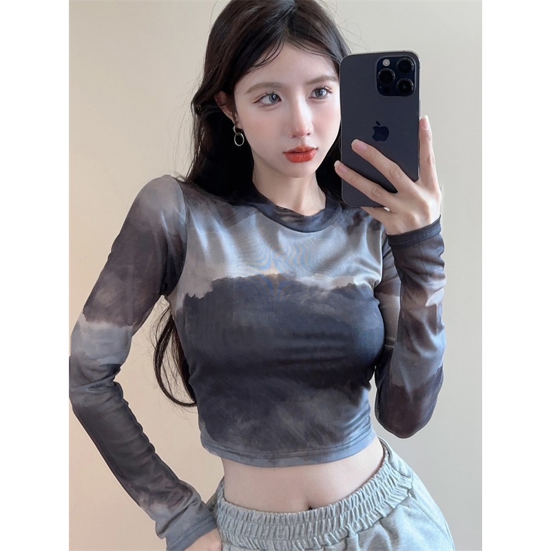 Y2K American Wasteland Style Top for Girls - Trendy Dance Wear Jazz Shirt for Performance Outfits