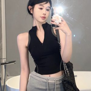 Y2K Crop Top for Jazz Dance - Trendy Spicy Girl K-Pop Style Dance Outfit