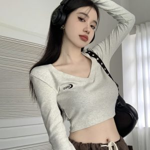 Y2K Crop Top for Jazz Dance - Women's K-Pop Performance Outfit with Trendy Design