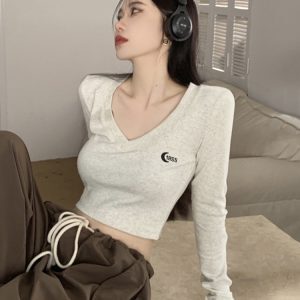 Y2K Crop Top for Jazz Dance - Women's K-Pop Performance Outfit with Trendy Design