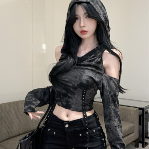Y2K Dune Wasteland Windbreaker Hoodie for Music Festivals, Jazz Dancing, and K-Pop Style - Sweet and Spicy Design