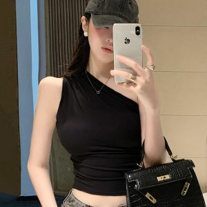 Y2K Hip-Hop Jazz Dance Vest for Women - Sweet and Spicy Niche K-Pop Top for Spring and Autumn, Perfect for Dance Groups