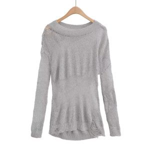Y2K Hollow Knit Cardigan for Women, Long Sleeve Stylish Outerwear Top, Dance Jazz Outfit, Trendy American Style
