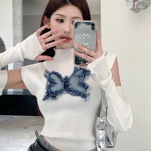 Y2K Jazz Dance Red Top - Sweet and Spicy K-Pop Performance Shirt for Girls, Autumn Winter Style, Niche Base Layer