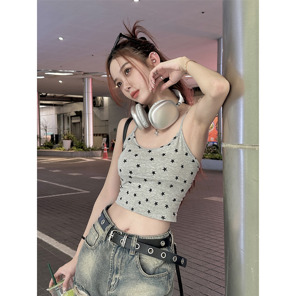 Y2K Jazz Dance Tank Top for Women - Stylish K-Pop Inspired Music Festival Outfit, European & American Fashion