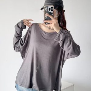 Y2K Jazz-Style Loose Long Sleeve Sun Protection Cover-Up for Women - Relaxed Fit Perfect for Dancing and Everyday Wear