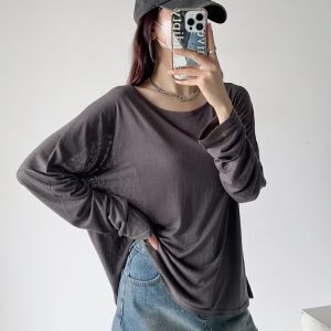 Y2K Jazz-Style Loose Long Sleeve Sun Protection Cover-Up for Women - Relaxed Fit Perfect for Dancing and Everyday Wear