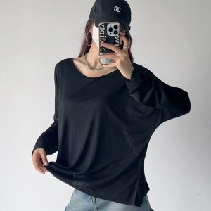 Y2K Jazz-Style Loose Long Sleeve Sun Protection Cover-Up for Women - Relaxed Fit Perfect for Dancing and Everyday Wear