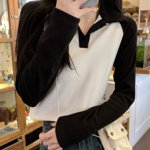 Y2K Long Sleeve Crop Top for Women, Sweet and Spicy Jazz Dance T-Shirt, K-Pop Festival Outfit