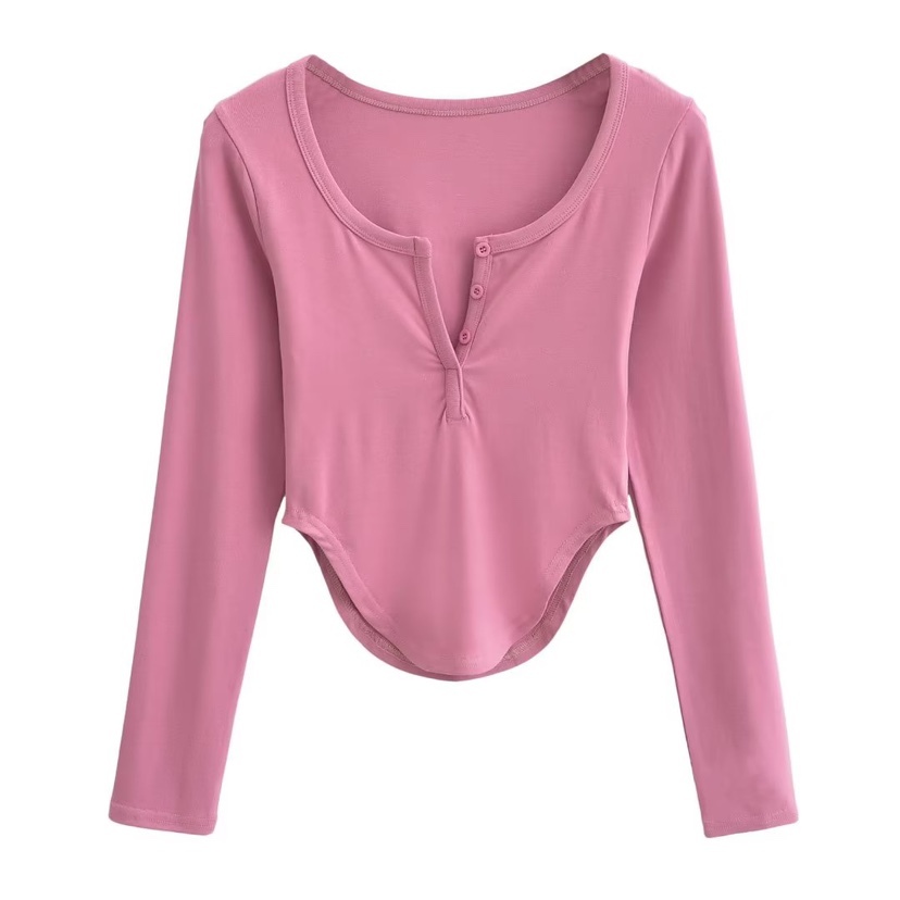Y2K Long Sleeve Fitted T-Shirt for Women, Korean Style Jazz Dance Top, Pure Desire Design for Spicy Fashionistas