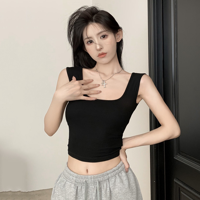 Y2K Slim Fit Jazz Dance T-Shirt - Black K-Pop Festival Outfit for Hot Girls, Trendy Short Top for Music and Dance Events