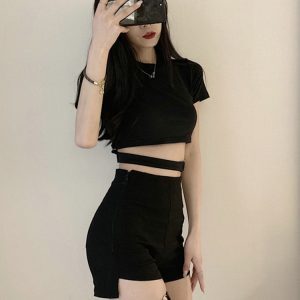 Y2K Spicy Girl Tactical Plaid Skirt for Jazz Dance - Short Stage Performance Costume in Group Style