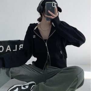 Y2K Women's Jazz Dance Top - Sweet & Spicy Euro-American K-Pop Music Festival Sweatshirt Jacket