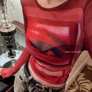 Y2K Women's Slim-Fit Long Sleeve Pullover Top, Sweet and Spicy Abbi Jazz Dance K-Pop Style, European and American Fashion