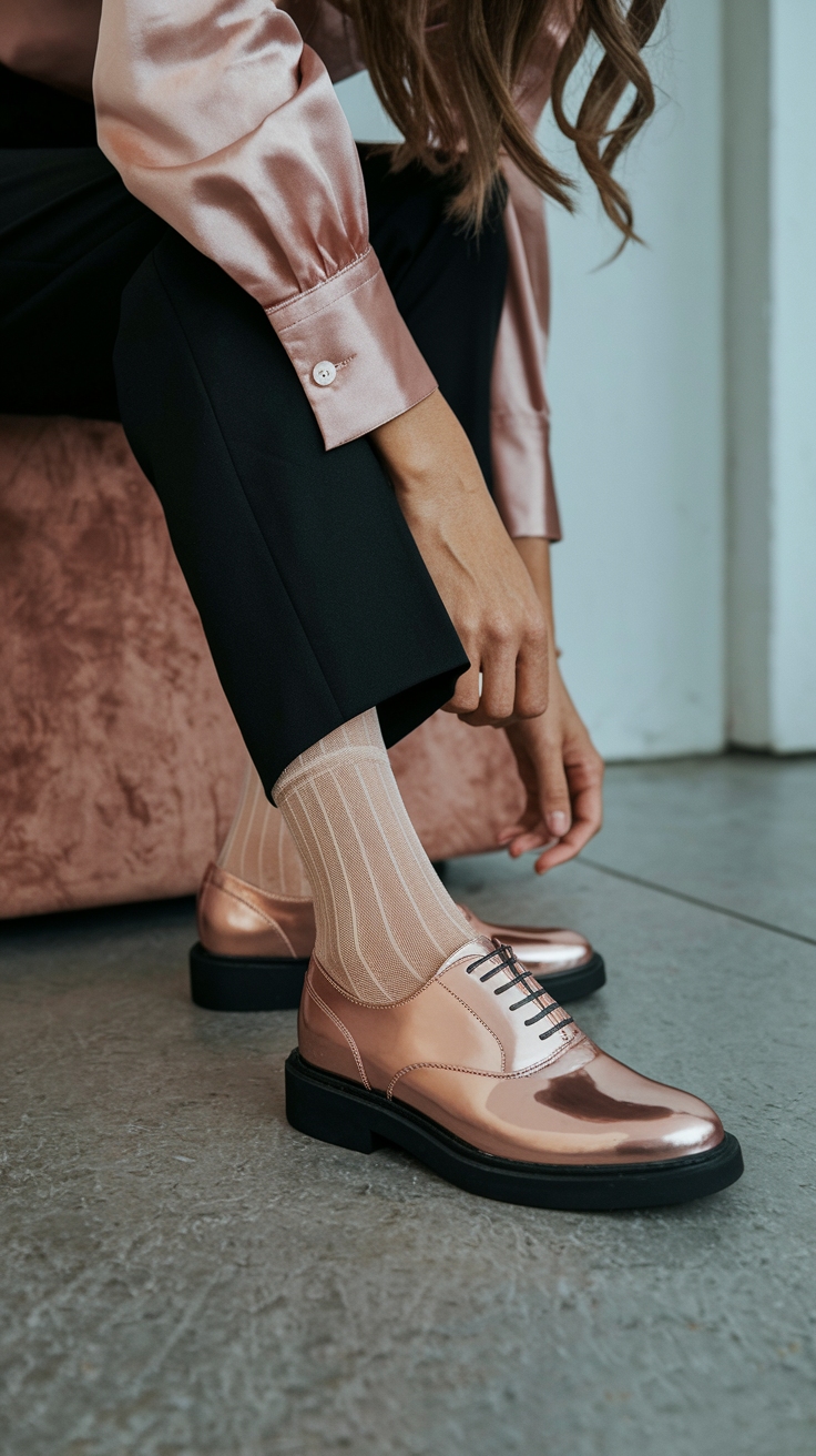 How to Style a Metallic Oxfords Outfit outfit idea