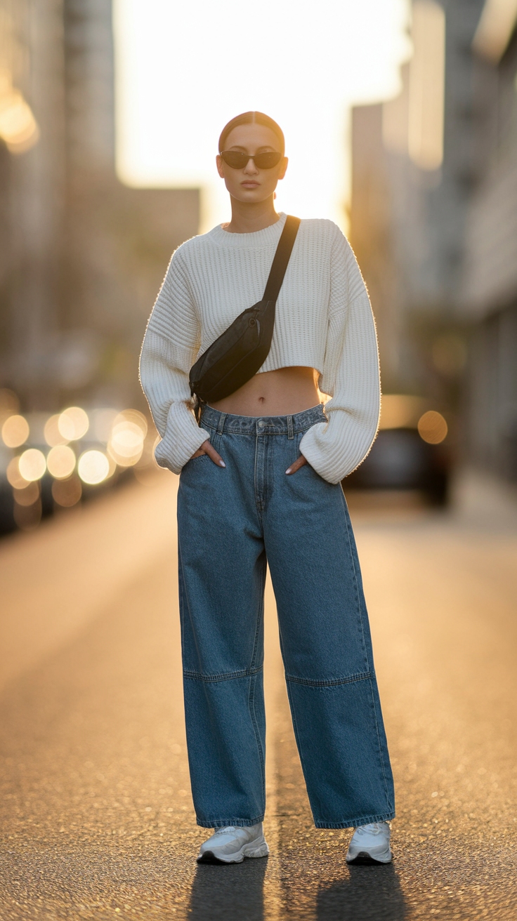 Outfit Inspo Blue Baggy Jeans: Casual and Cool Styles outfit idea