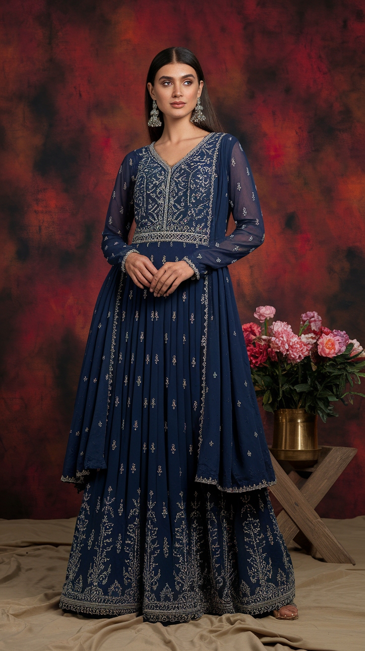Elegant Party Wear Maxi Dresses Pakistani Styles outfit idea