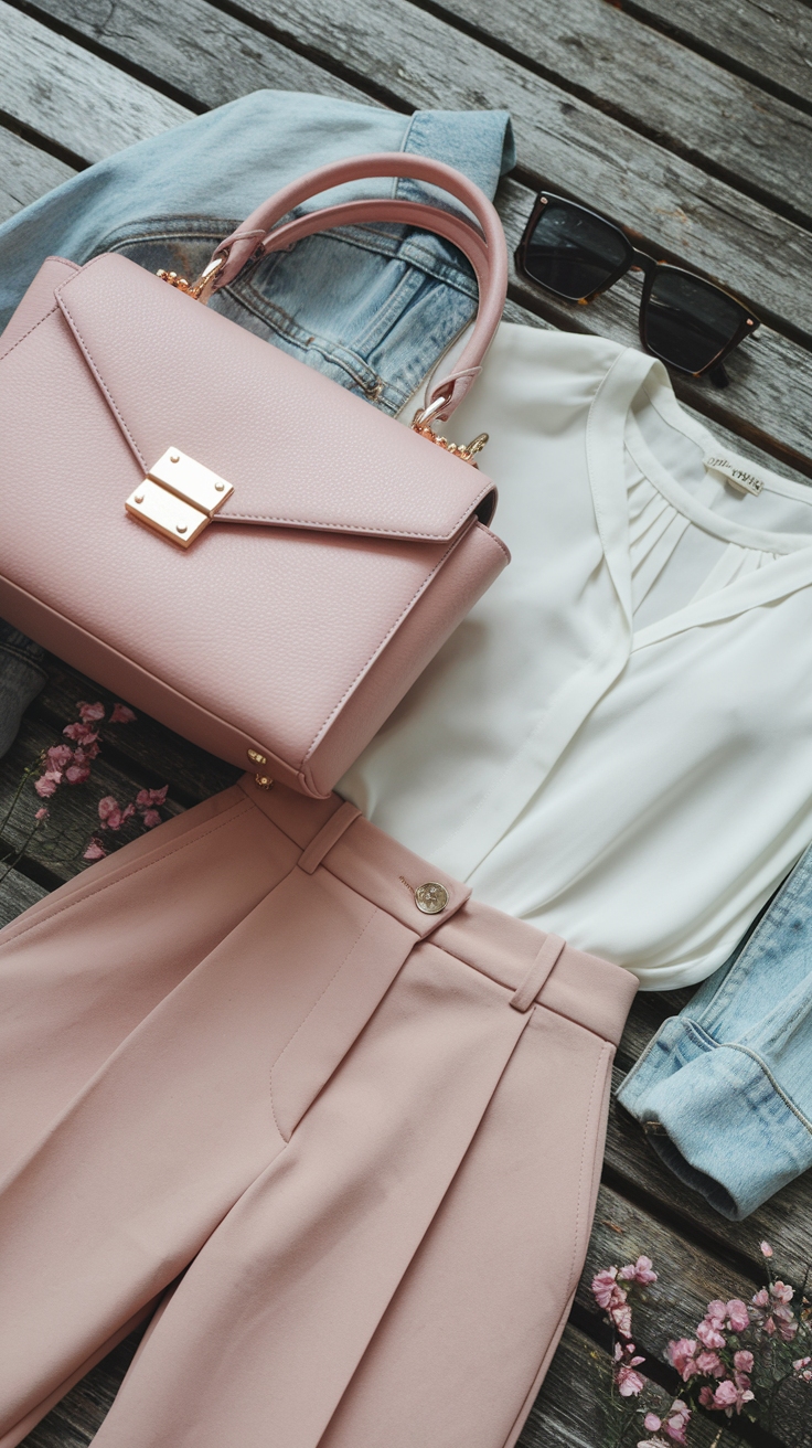 Pink Bag Outfit Ideas: Perfect Pops of Color outfit idea
