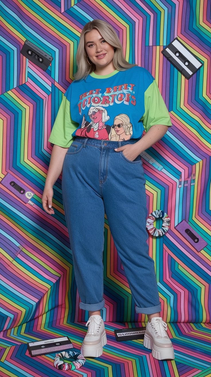 Plus Size 90s Fashion Outfits for a Throwback Look outfit idea