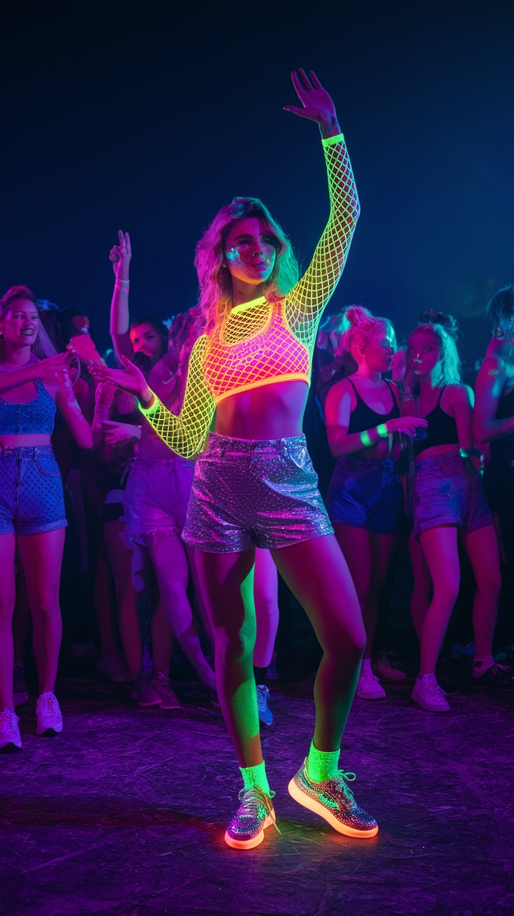 Vibrant Project Glow Festival Outfits to Shine Bright outfit idea