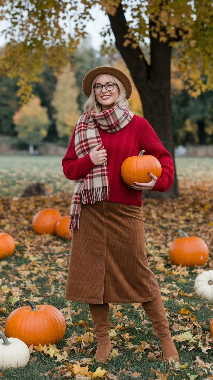 Trendy Red Autumn Outfits for the Season outfit idea