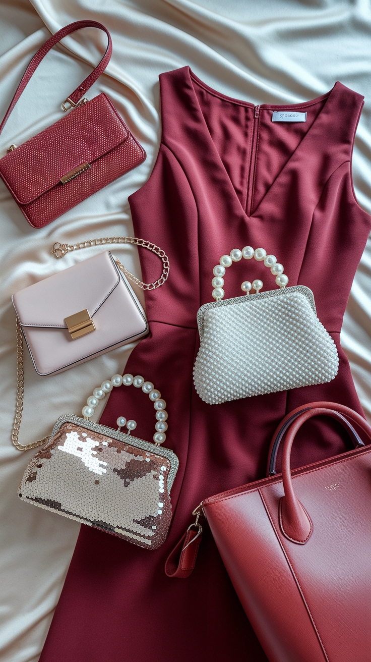 Creative Red Dress Bag Ideas for a Stunning Look outfit idea
