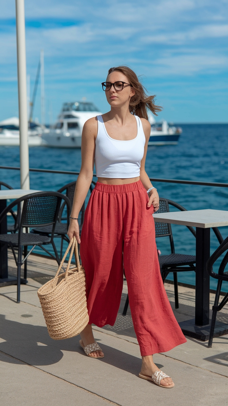 Stylish Red Pants Outfit Summer Trends to Try outfit idea