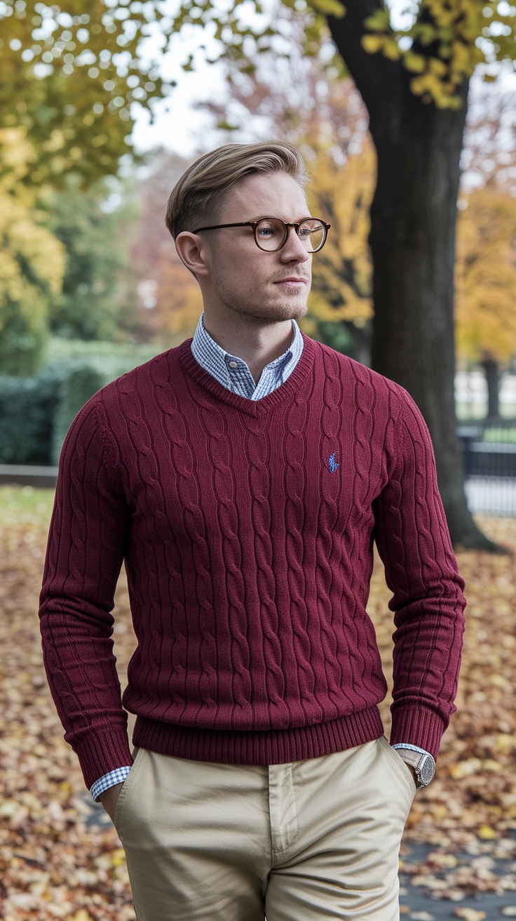 Timeless Red Ralph Lauren Sweater Outfit Choices outfit idea