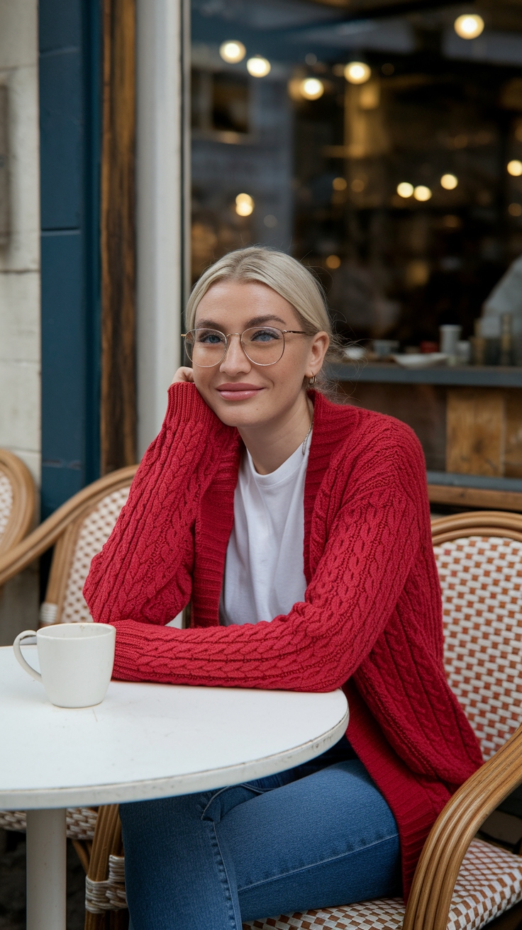 Sezane Red Cardigan: Timeless Style for Every Season outfit idea