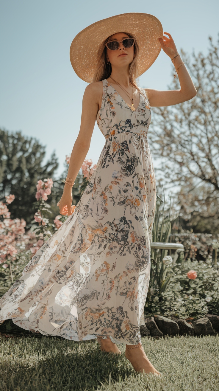 Spring Maxi Dress Outfit for a Day Out outfit idea