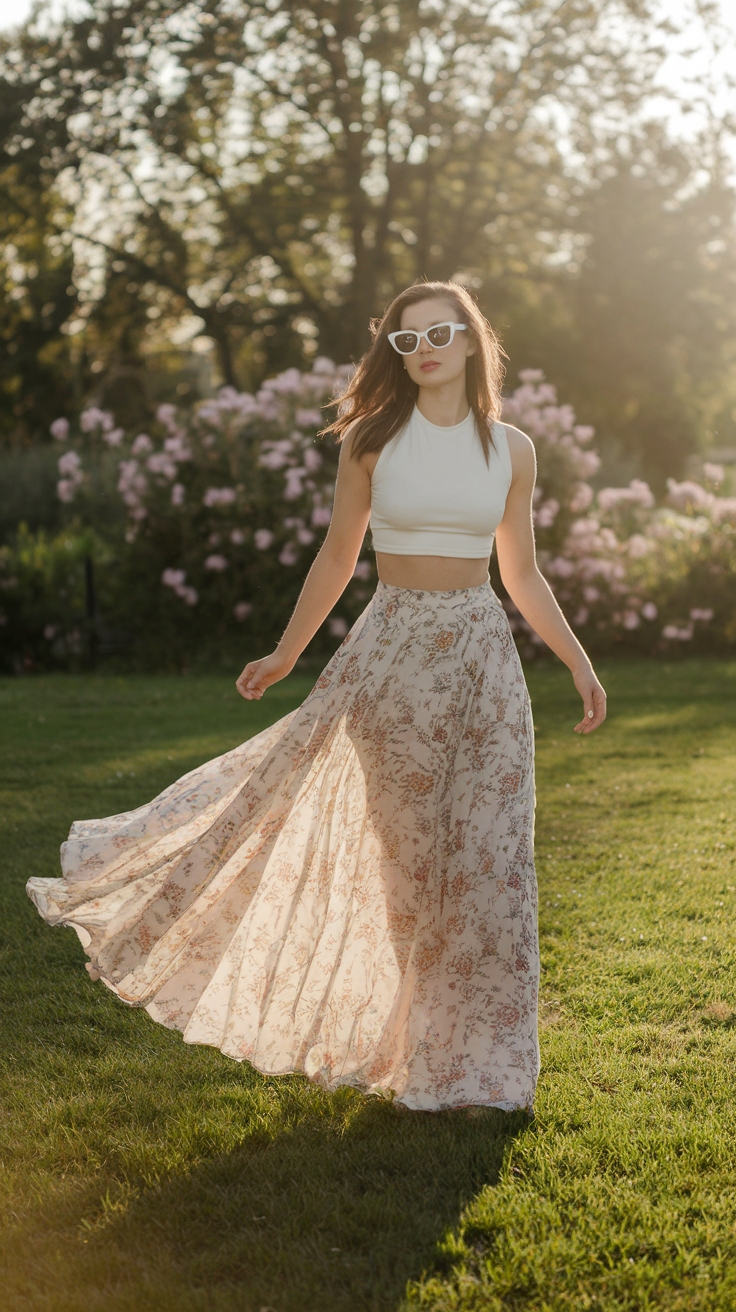 Stylish Spring Maxi Skirt Outfit for Warm Days outfit idea