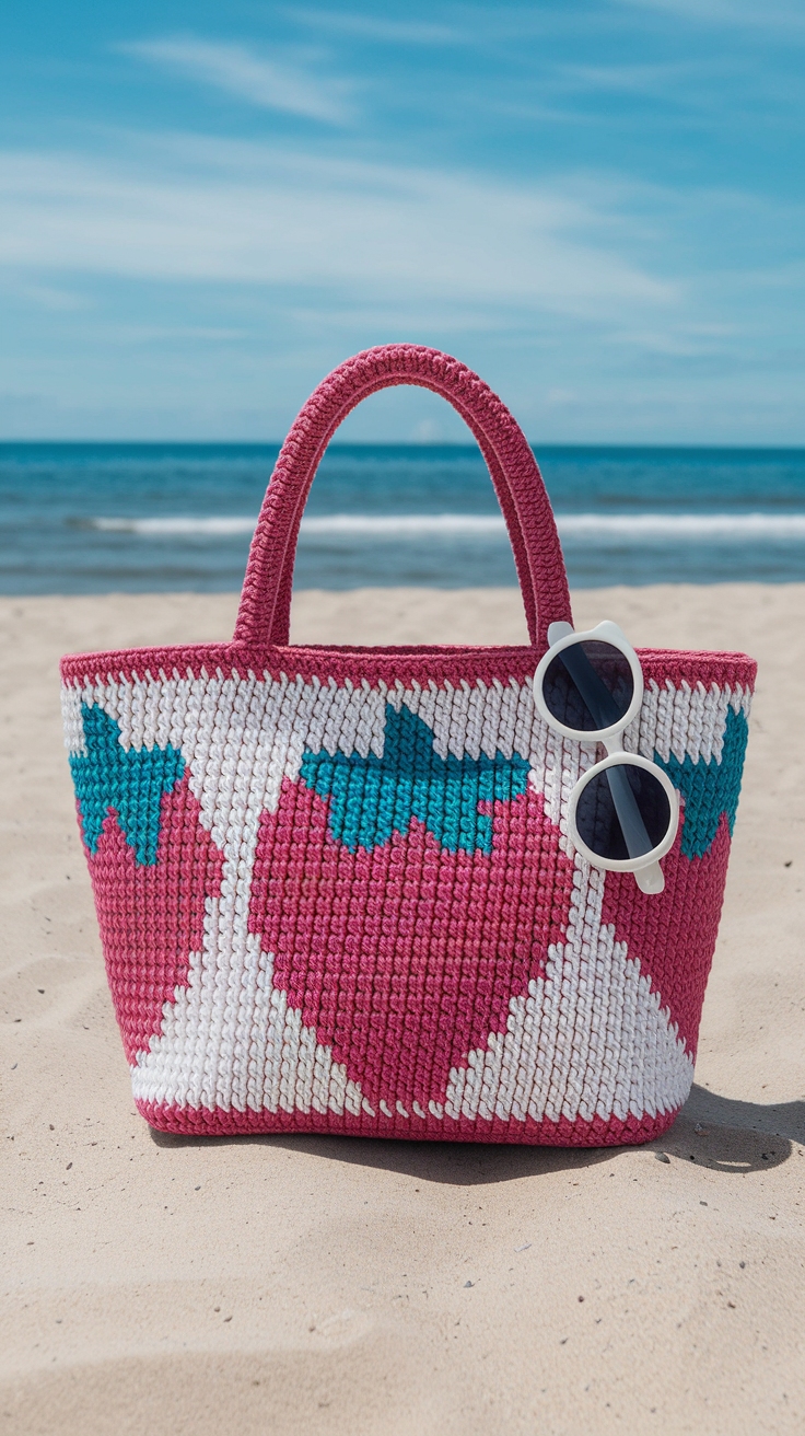 Strawberry Tote Bag Crochet: Sweet and Stylish Handcrafts outfit idea