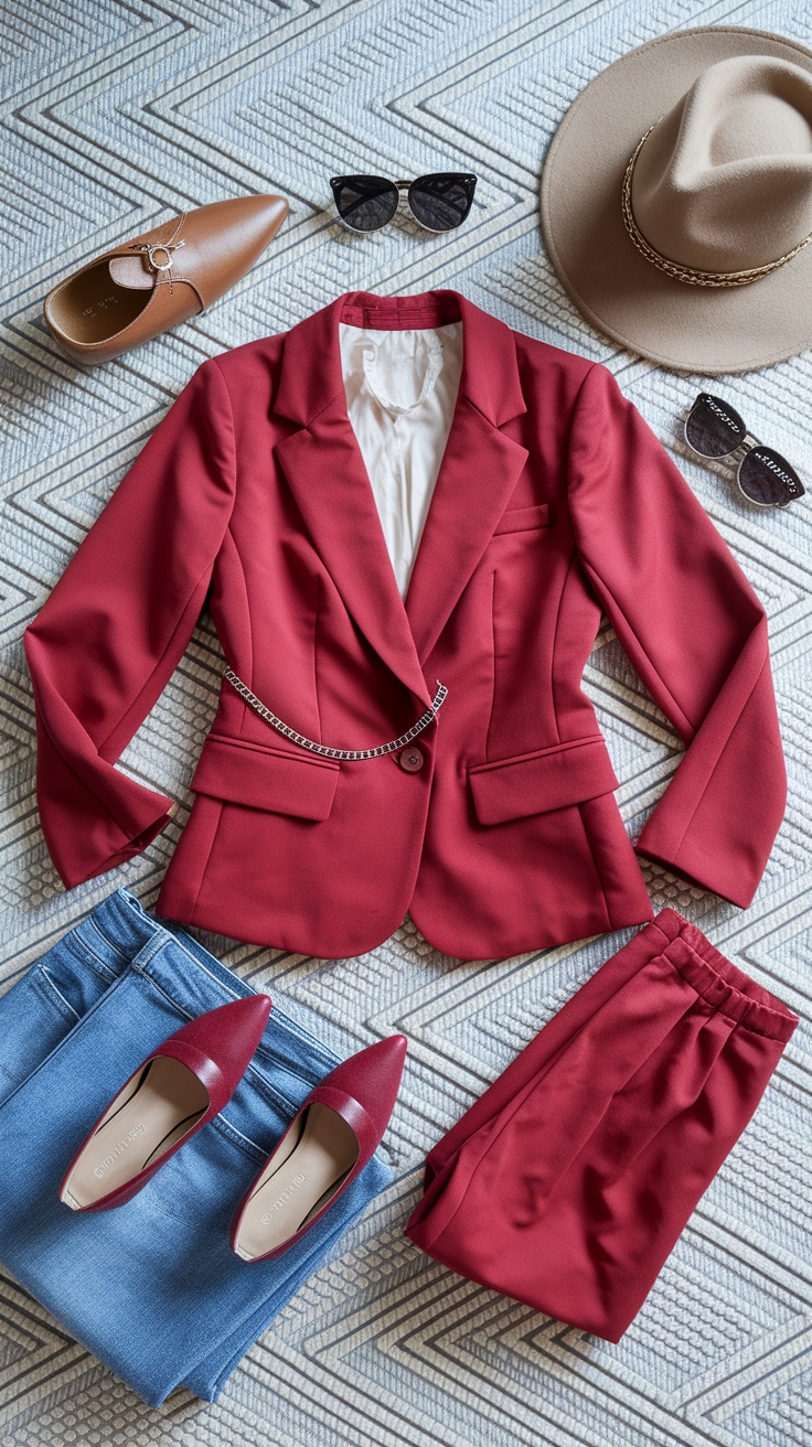 Mastering Styling a Red Blazer for Any Occasion outfit idea