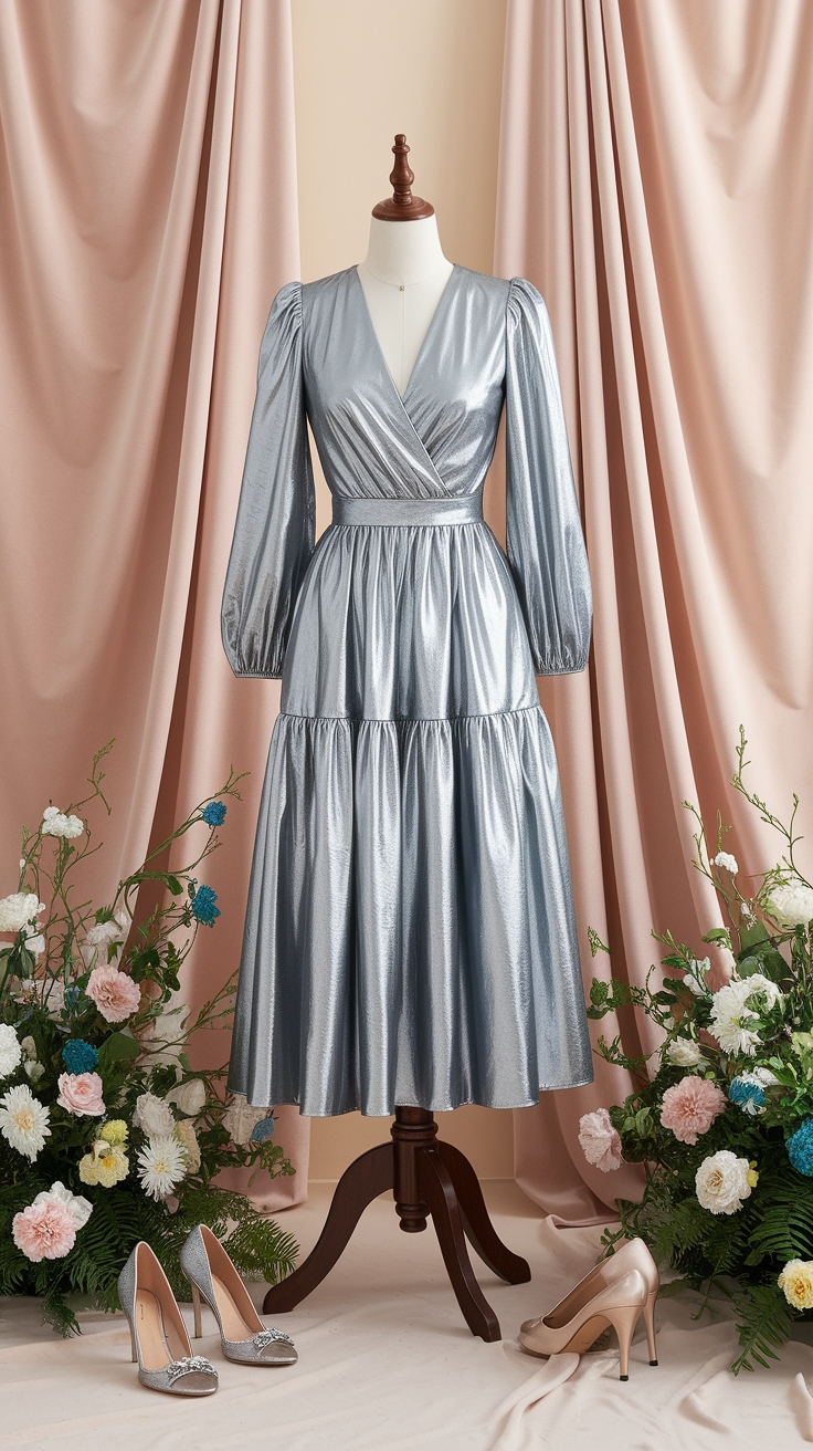 Must-Have Zara Metallic Dress for Your Wardrobe outfit idea