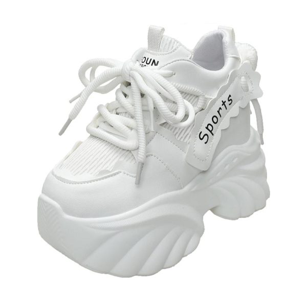 10cm Thick-Soled Height-Increasing Dad Shoes for Women - Spring 2025 Trendy European Sports Casual Footwear for Petites