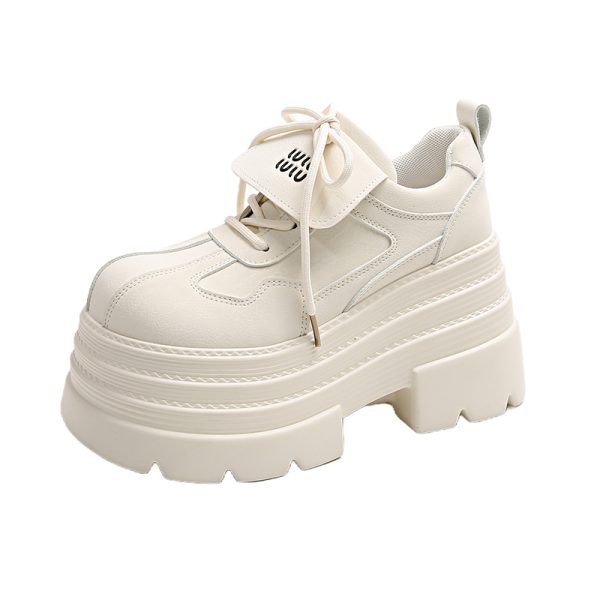 10cm Thick-Soled Platform Loafers for Women - 2025 Spring Retro British College Style Versatile Low-Height Flats