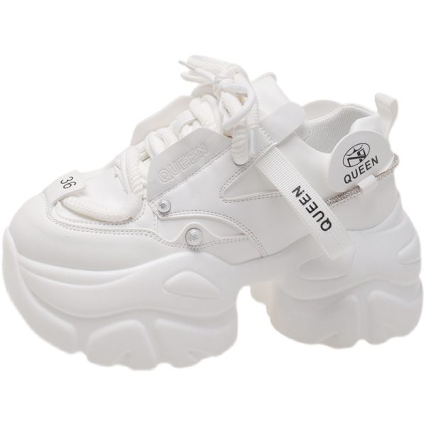 2023 Spring Women's Platform Dad Shoes - Breathable Mesh Thick Sole Casual Sneakers for Short Stature, Trendy Sports Footwear