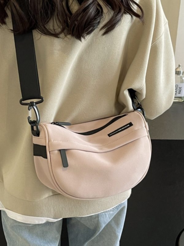 2025 Autumn Canvas Small Crossbody Bag for Women - Korean Style Casual Shoulder Pillow Bag, Versatile Fashion Accessory
