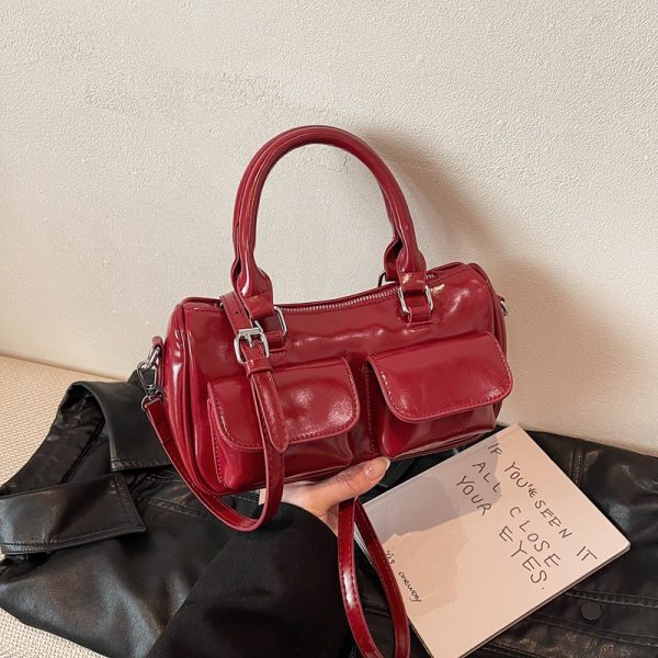2025 French Vintage Handbag for Women - Oil Wax Leather Small Square Crossbody Bag for Spring/Summer - High-End Shoulder Bag