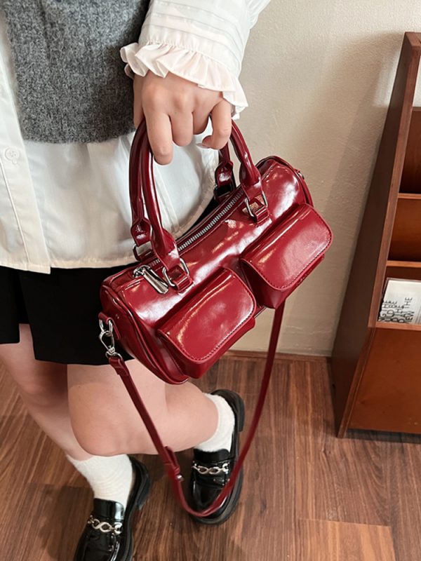2025 French Vintage Handbag for Women - Oil Wax Leather Small Square Crossbody Bag for Spring/Summer - High-End Shoulder Bag