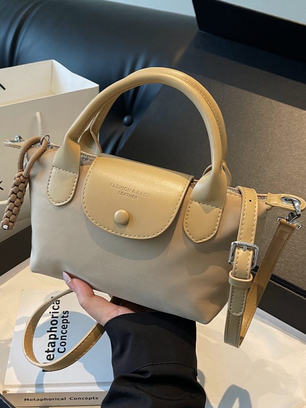 2025 Korean Minimalist Casual Bucket Bag for Women - Trendy Crossbody Shoulder Bag with Unique Niche Design