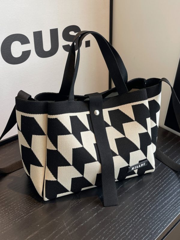 2025 Large Capacity Canvas Tote Bag for Women - Fashionable Versatile Shoulder and Crossbody Commuting Bag