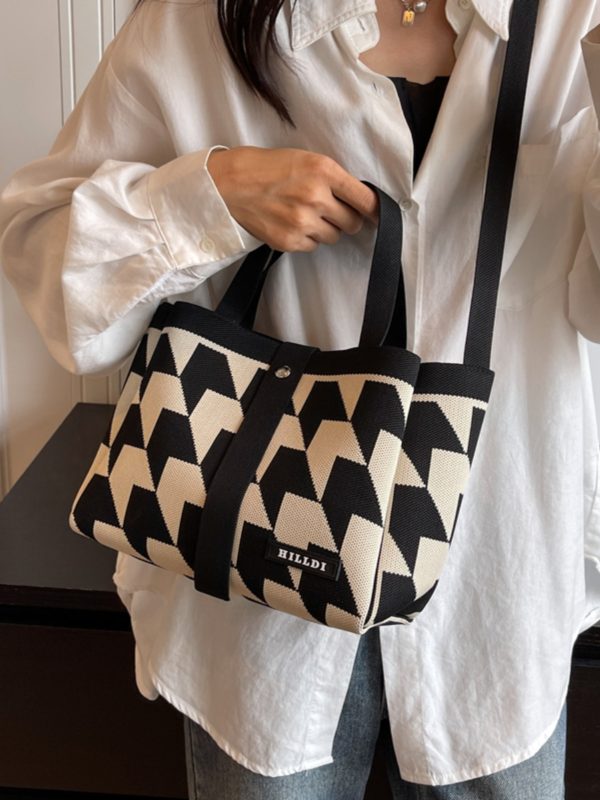 2025 Large Capacity Canvas Tote Bag for Women - Fashionable Versatile Shoulder and Crossbody Commuting Bag