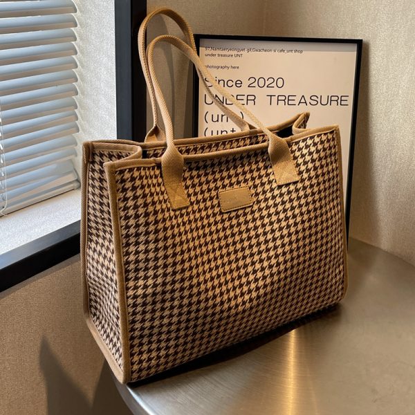 2025 New Fashion Single-Shoulder Canvas Tote Bag for Women, Large Capacity Portable Shopping and Commuting Bag