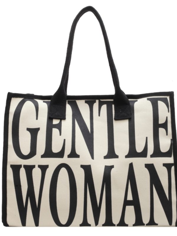 2025 New Fashion Single-Shoulder Canvas Tote Bag for Women, Large Capacity Portable Shopping and Commuting Bag